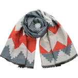 Šál geometrické šílenství červený