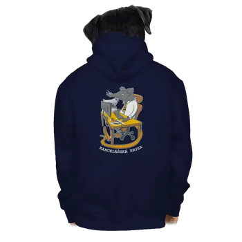 Pánská mikina Bastard Kancelářská krysa pánská mikina na zip Navy