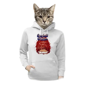 Dámská mikina Bastard Spaghetti Western dámská mikina klokanka White