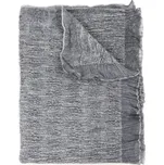 Jednoduchý šál s lehkým řasením - šedý
