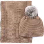 Sada čepice s nákrčníkem hnědá