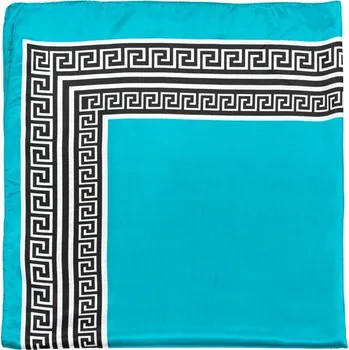 Šála Tyrkysový šátek s antickým lemem