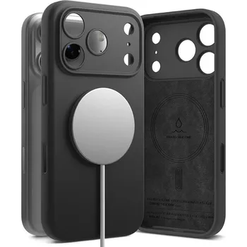 Náhradní kryt pro mobilní telefon Ringke Silikonové magnetické pouzdro Magsafe pro iPhone 17 Pro Black