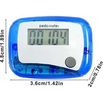 Krokoměr Digitální krokoměr do kapsy | přístroj na počítání kalorií, 2v1 - náhodná barva - Modrá