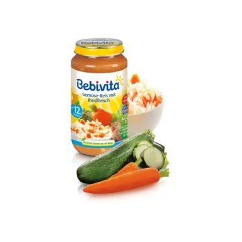 Bebivita příkrm zeleninová rýže s hovězím masem 250 g 12m+