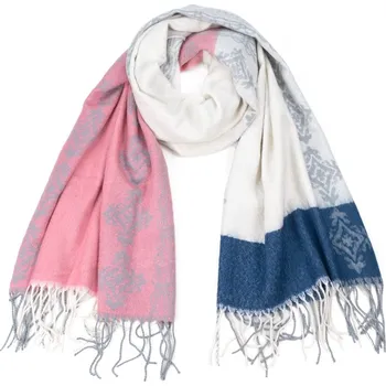 Šála Šál s růžovým zimním vzorem