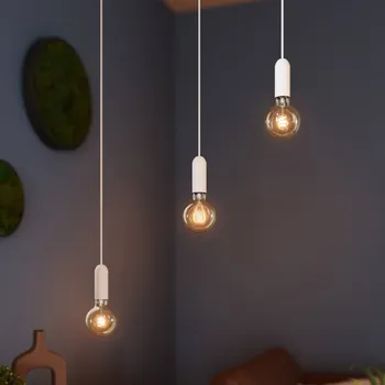 Závěsné světlo OSRAM VINTAGE 1906 ROUND, bílé, kov, Ø 10 cm bílá 1 x 25 W