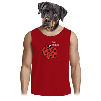 Pánské tílko Bastard Láska je láska pánské tílko Red