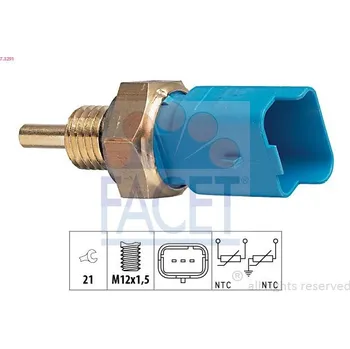 Čidlo automobilu Snímač, teplota chladiva FACET 7.3291