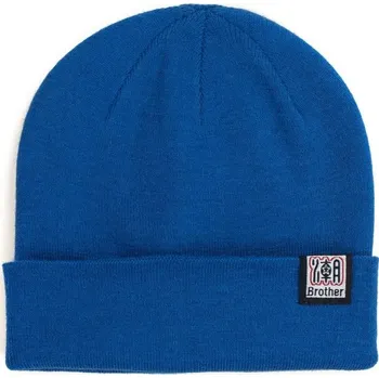 Čepice Čepice beanie dvojitá modrá