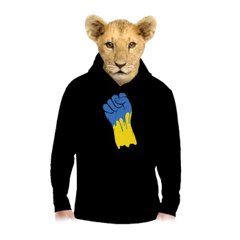Chlapecká mikina Bastard Ukrajina - Ruka dětská mikina klokanka Black