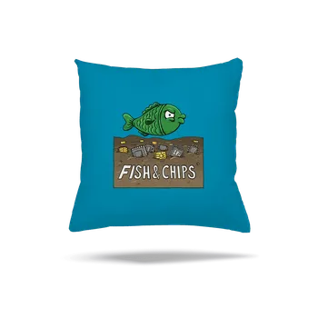 Polštář Bastard Fish and IT chips polštář Blue Turquoise