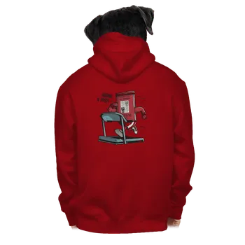 Pánská mikina Bastard Hubnu v pase pánská mikina na zip Red