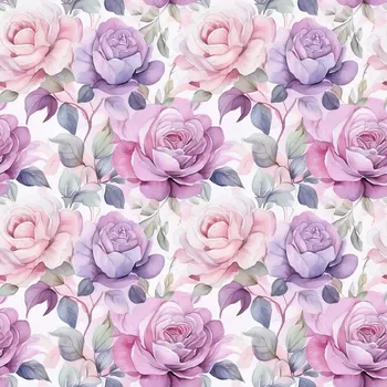 Úplet, Růžovofialkové růžičky (E) (Top kvalitní úplet Bella digitisk)