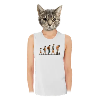 Bastard Evoluce studenta dámské tílko volné White