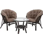 Zahradní sedací souprava 3 ks přírodní ratan