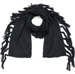Dámský pletený šál s třásněmi černý