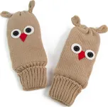 Rukavice se sovičkami béžové