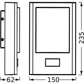 Lampička OSRAM LED senzorové venkovní nástěnné svítidlo ENDURA STYLE ENTRANCE grafitová tmavě šedá LED 13 W celkem - Doprava zdarma