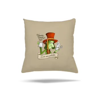 Polštář Bastard Potřebuju kafe! – Život není pohádka polštář Beige