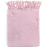 Šál s perličkami růžový