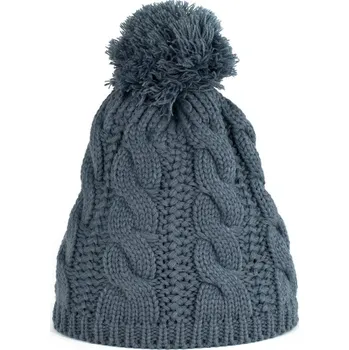 Pokrývka hlavy Zimní čepice s bambulí v tmavě šedé barvě