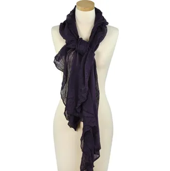 Šála Dámský šál s krajkou fialový