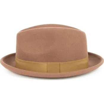 Klobouk Dámský vlněný klobouk s úzkou krempou béžový