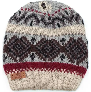 Čepice Unisex čepice se skandinávským vzorem béžová