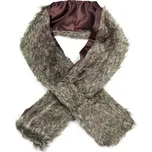 Kožíšková dlouhá šála šedá