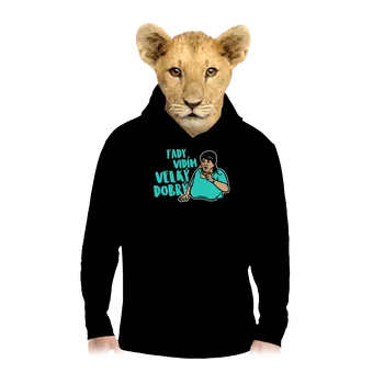 Chlapecká mikina Bastard Velký dobrý dětská mikina klokanka Black