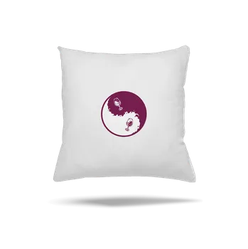 Polštář Bastard Jin Jang víno polštář White