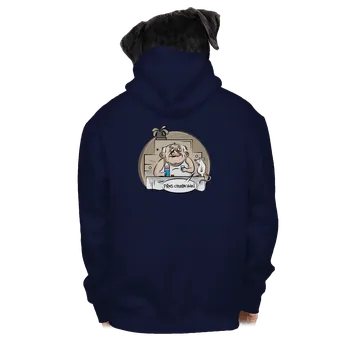 Pánská mikina Bastard Bílá myš pánská mikina na zip Navy