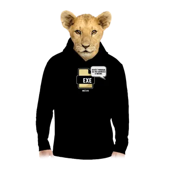 Chlapecká mikina Bastard Složka žena a muž dětská mikina klokanka Black