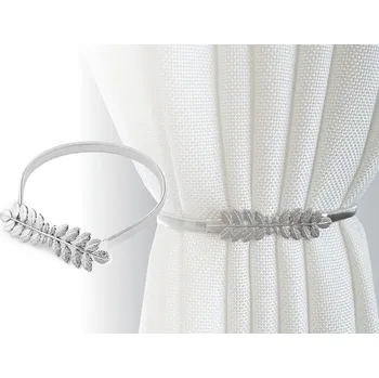 Příslušenství pro záclonu a závěs Sablio 44888446 spona na závěsy listy stříbrná