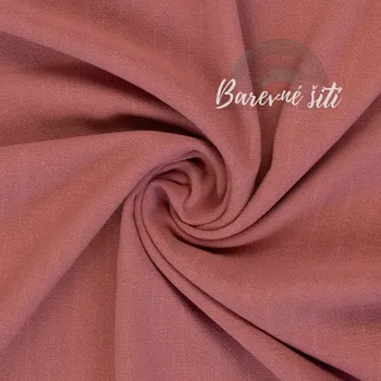 Viskoza se lnem Starorůžová (E) (Trendy oděvní materiály)