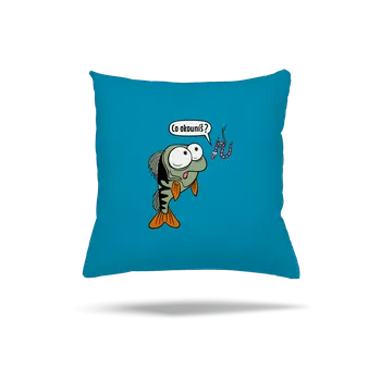 Polštář Bastard Co okouníš? polštář Blue Turquoise