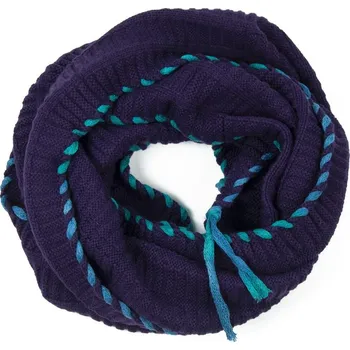 Šála Silný šál - tunel s kolorovanou vložkou tmavě fialový