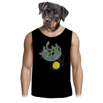 Pánské tílko Bastard Nevrlý kocour pánské tílko Black