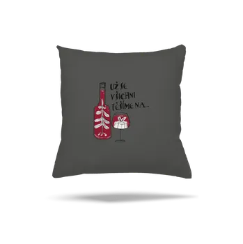 Polštář Bastard Vánoce ve víně polštář Gray Pol