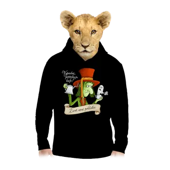 Chlapecká mikina Bastard Potřebuju kafe! – Život není pohádka dětská mikina klokanka Black