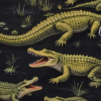 Úplet, Zubící se krokodýli (E) z 3m (Luxusní vzory z Turecka)