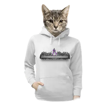 Dámská mikina Bastard Jesus a Lebowski dámská mikina klokanka White