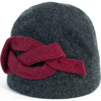 Čepice Klobouk Uroboros vlněný tmavě šedý