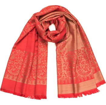Šála Šál Fortune se vzorem jemných květin - červený