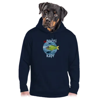 Pánská mikina Bastard Vánoční kapr pánská mikina klokanka Navy tmavě modrá