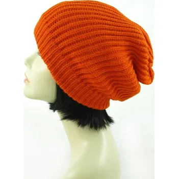 Pokrývka hlavy Dámská spadlá čepice cihlová