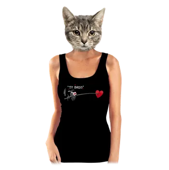 Bastard Zamilovaný kord dámské tílko klasické Black