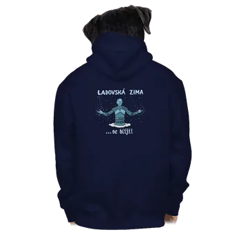 Pánská mikina Bastard Ladovská zima se blíží pánská mikina na zip Navy