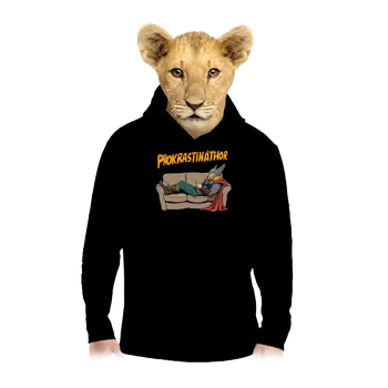 Chlapecká mikina Bastard Prokrastináthor dětská mikina klokanka Black